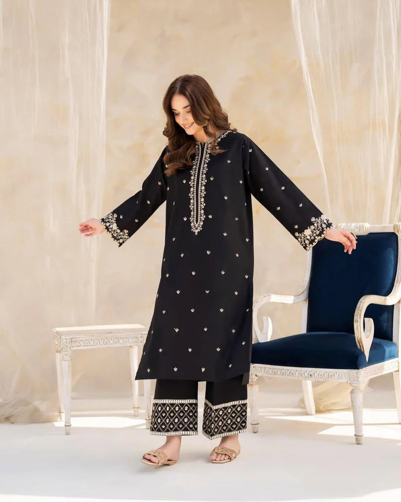 Black Gulab Embroidery 2pc