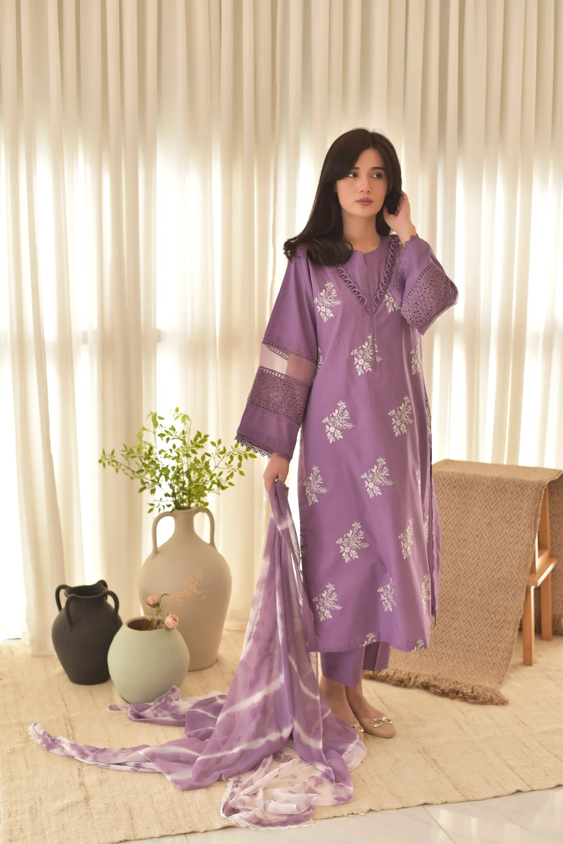 HORIYA PURPLE LAWN 3PC