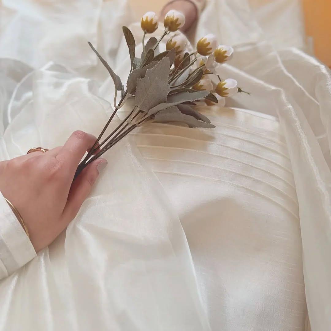 SILK WHITE LUXURY 3PC WITH FARSHI SHALWAR