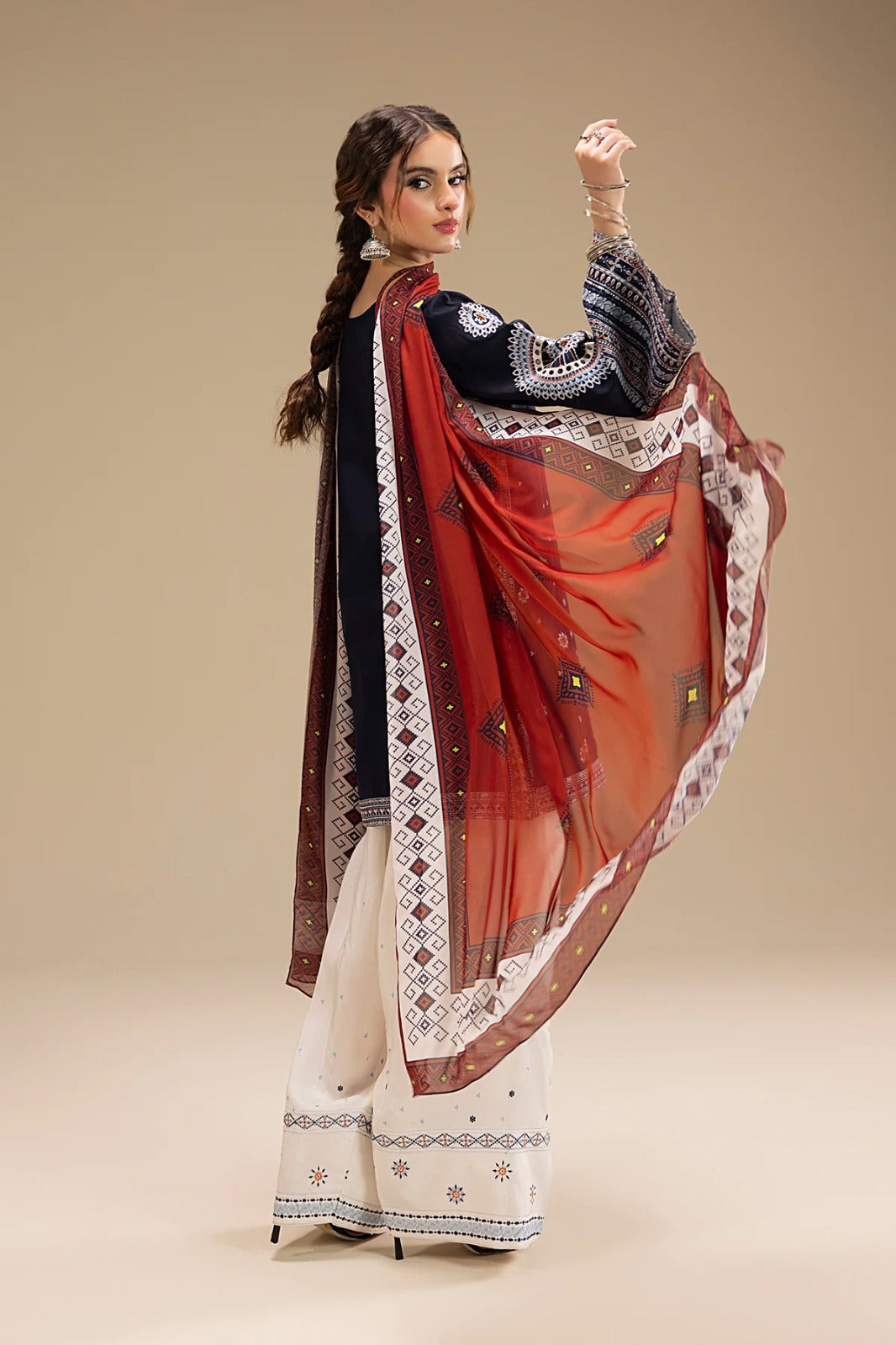 LAIBA - 3PC LAWN EMBROIDERED