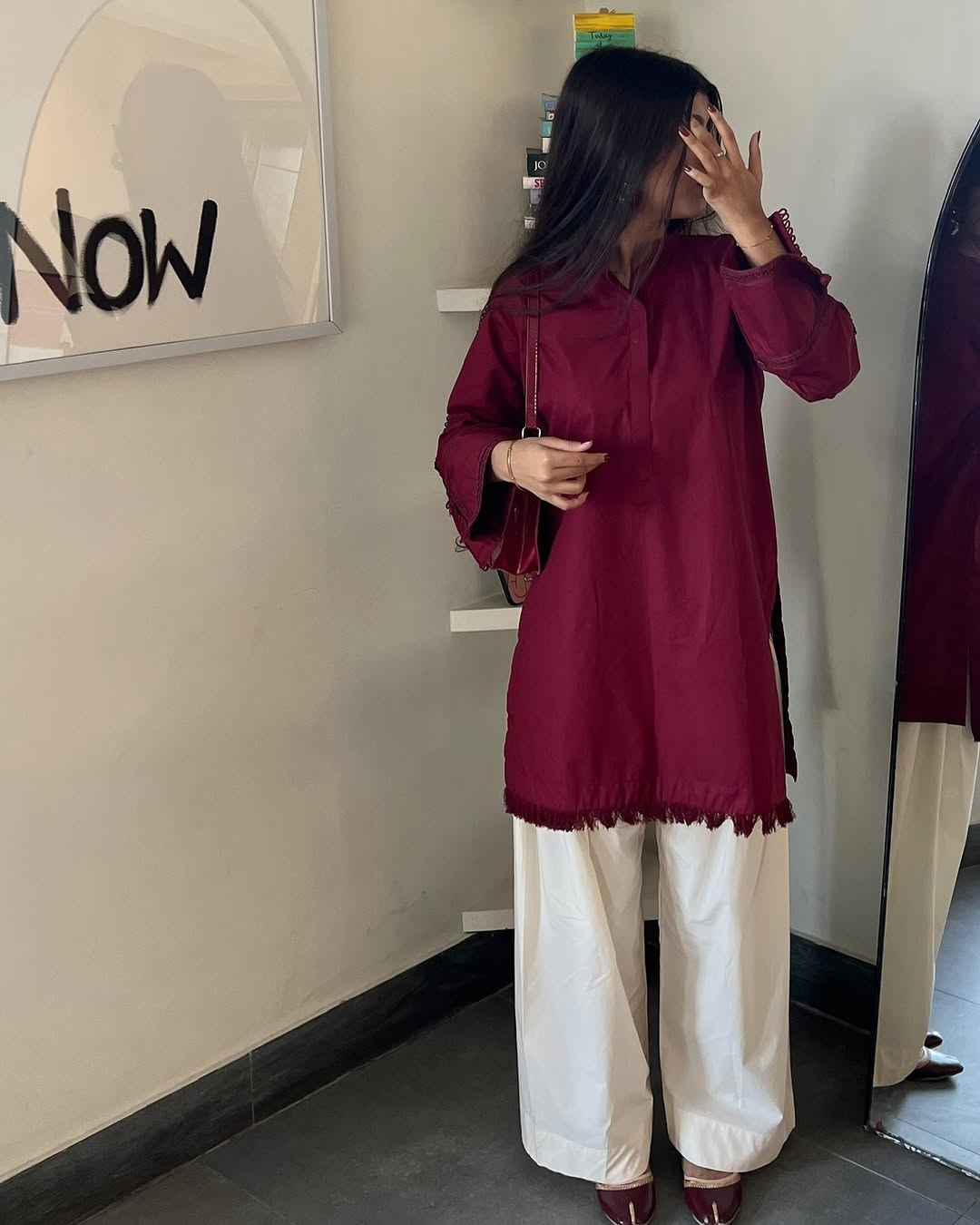 NOVA MEHROON CORD SET 2PC