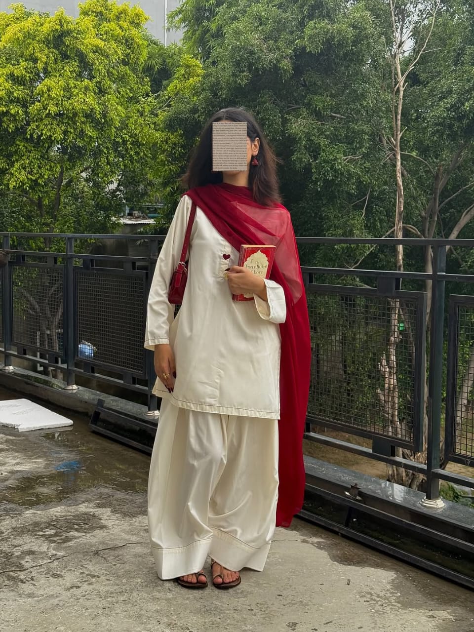 WHITE HEART 3PC ( FARSHI SHALWAR )