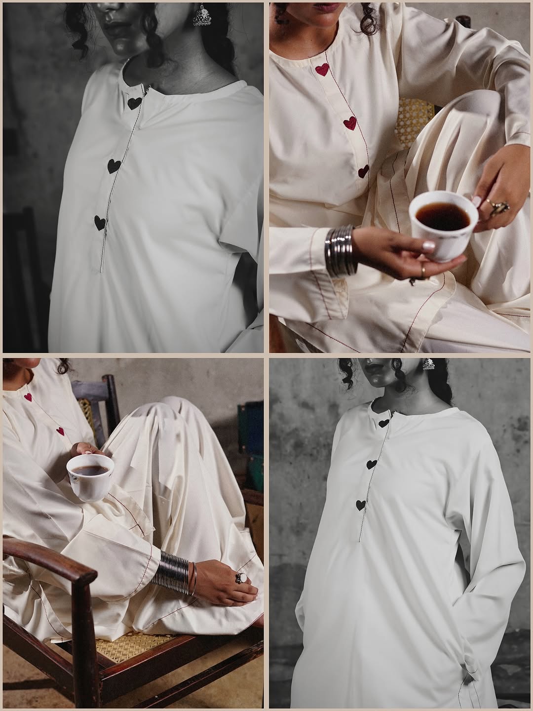 WHITE HEART 3PC ( FARSHI SHALWAR )